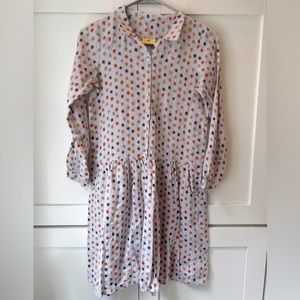 Roberta Roller Rabbit Lavender Linen Starlight Dress Button Down Girls Size 12
